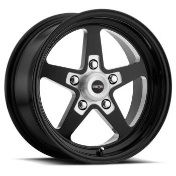 Vision Wheel - Vision Wheel Sport Star II Wheel - 15 x 8" - 4.500" Backspace - 5 x 4.50" Bolt Pattern - Aluminum - Black/Natural