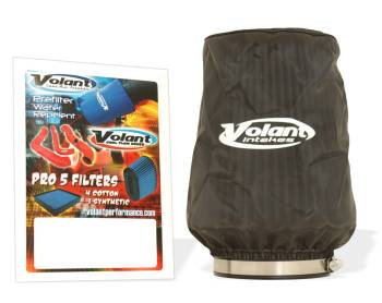 Volant Performance - Volant Air Filter Pre Filter - 7-1/2" Base - 4-3/4" Top Diameter - 8" Tall - Polyester - Black