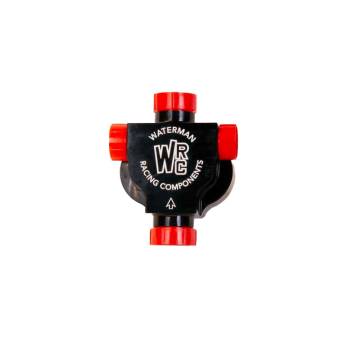 Waterman Racing Components - Waterman Light Weight 350 Sprint Fuel Pump - Hex Driven - 0.350 Gear Set - In-Line - 10 an Male Inlet - 8 AN Male Outlet - Black - Alcohol/Gas