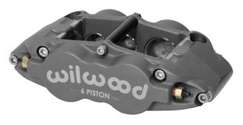 Wilwood Engineering - Wilwood Superlite Brake Caliper - Passenger Side - 6 Piston - Aluminum - Gray - 14.00" OD x 1.25" Thick Rotor - 5.98" Radial Mount