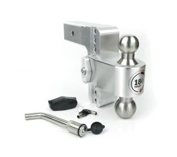 Weigh Safe - Weigh Safe Ball Mount Hitch - 2/2-5/16" Hitch - 6" Drop - 8000/18500 lb Capacity - Keyed Alike - Aluminum/Stainless