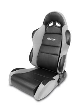Procar by Scat - ProCar Sportsman Racing Seat - Left Side - Black Vinyl Inside - Gray Velour Wings and Bolsters