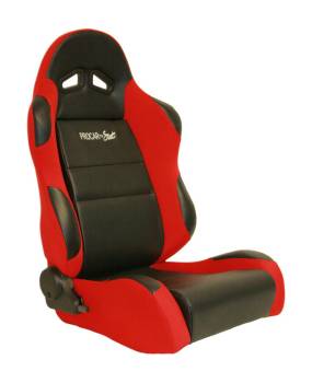 Procar by Scat - ProCar Sportsman Racing Seat - Right Side - Black Vinyl Inside - Red Velour Wings and Bolsters