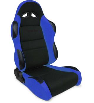 Procar by Scat - ProCar Sportsman Racing Seat - Right Side - Black Velour Inside - Blue Velour Wings and Bolsters