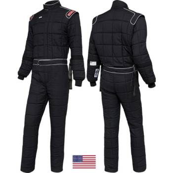 Simpson - Simpson Drag Two Drag Racing Suit w/ Built-In Arm Restraints - SFI 20 Approved - Black - Medium