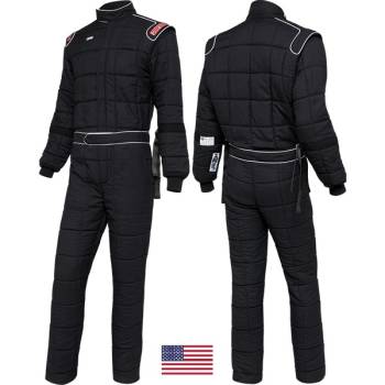 Simpson - Simpson Drag One Drag Racing Suit w/ Built-In Arm Restraints - SFI 15 Approved - Black - Large