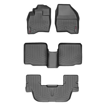 WeatherTech - WeatherTech FloorLiners - Front/2nd Row/3rd Row - Black - Ford Midsize SUV 2017-19
