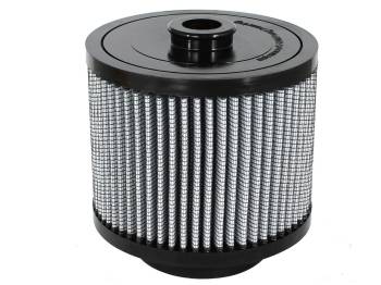 aFe Power - aFe Power Magnum FLOW Pro DRY S Clamp-On Round Air Filter Element - 5-4/10 in Tall - White - Audi A6 2005-11