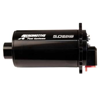 Aeromotive - Aeromotive 5.0 Brushless In-Line Electric Fuel Pump - 1700 lb/hr - 90 psi - 12 AN Female O-Ring Inlet - 10 AN Female O-Ring Outlet - Black