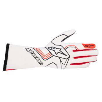 Alpinestars - Alpinestars Tech-1 Race v3 Glove - White/Red - 2X-Large