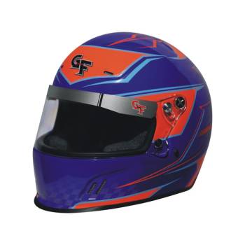 G-Force Racing Gear - G-Force Junior CMR Graphics Helmet - Youth Small (54) - Blue/Orange