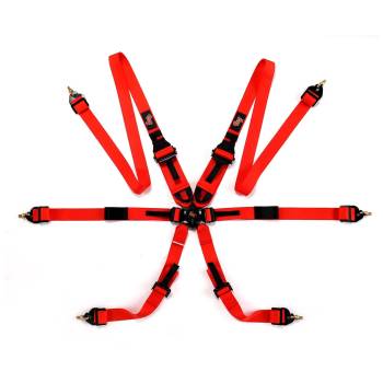G-Force Racing Gear - G-Force 7623 Endurance 3+2 Pull Down FIA Harness - Red