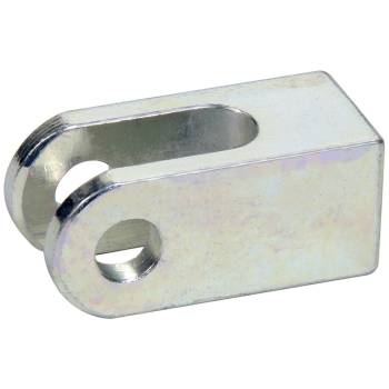 Allstar Performance - Allstar Performance Clevis Steel Rod End - 3/8 in Bore - 12 mm x 1.250 Right Hand Female Thread - 1/2 in Slot - Zinc Plated