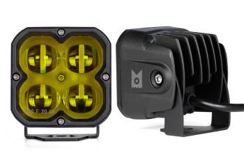 Arc Lighting - Arc Lighting Concept Series Pod LED Fog Light Assembly - 36 Watts - Yellow Lens - 3 in Square - Surface Mount - Black (Pair)