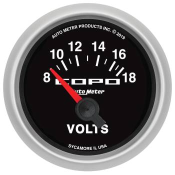 Auto Meter - Autometer COPO Voltmeter - 8-18V - 2-1/16 in Diameter - Black Face