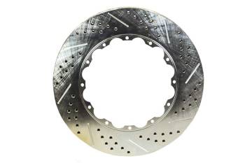 Baer Disc Brakes - Baer Driver Side Slotted/Drilled/Vented Brake Rotor - 14 in OD - 1.150 in Thick - 12 x 8.5 in Bolt Circle - Zinc Plated