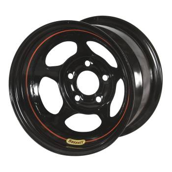 Bassett Racing Wheels - Bassett 8 Spoke D-Hole Lightweight Wheel - 13 x 8 in - 3.000 in Backspace - 4 x 4.25 in Bolt Pattern - Black