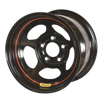Bassett Racing Wheels - Bassett Inertia Advantage Wheel - 15 x 10 in - 3.000 in Backspace - 5 x 5.00 in Bolt Pattern - Black