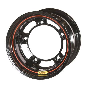 Bassett Racing Wheels - Bassett 8 Spoke D-Hole Lightweight Wide 5 Wheel - 15 x 12 in - 3.000 in Backspace - Black
