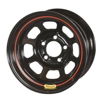 Bassett Racing Wheels - Bassett DOT Street Legal Wheel - 15 x 7 in - 3.000 in Backspace - 4 x 100 mm Bolt Pattern - Black