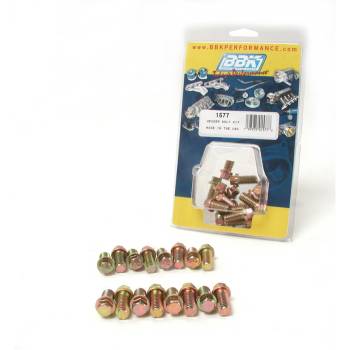 BBK Performance - BBK Header Bolt - 3/8-16 in Thread - 3/4 in Long - 3/8 in Hex Head - Zinc Oxide - Small Block Ford - Ford Mustang 1979-95 (Set of 16)