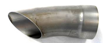 Beyea Custom Headers - Beyea Custom Headers Weld-On Exhaust Tip - 3-1/2 in Diameter - 6-1/2 in Long - Single Wall - Cut Edge - Angled Cut - Turndown Style - Polished