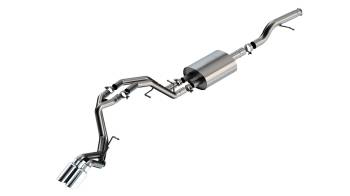 Borla Performance Industries - Borla S-Type Cat-Back Exhaust System - 3 in Diameter - Single Rear Exit - Dual 4 in Polished Tips - Stainless - GM Fullsize SUV 2021-22