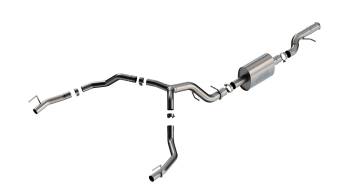 Borla Performance Industries - Borla S-Type Cat-Back Exhaust System - 3-1/2 in Diameter - 2-3/4 in Tailpipes - Stainless - GM Fullsize SUV 2021-22