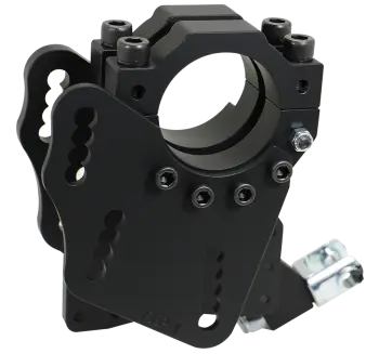 BSB Manufacturing - BSB Sport Trailing Arm Bracket - Axle Mount - Clamp-On - Forward Mounting - Driver Side - Adjustable - Black