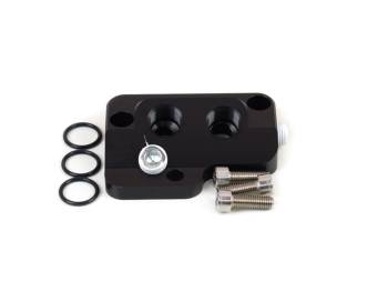 Canton Racing Products - Canton Remote Mount Oil Filter Adapter - 1/2 in NPT inlet - 1/2 in NPT Outlet - Black - Ford Coyote