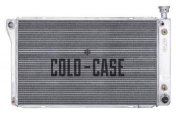 Cold-Case Radiators - Cold-Case Polished Aluminum Radiator - 33.850 in W x 20.400 in H x 3 in D - Driver Side Inlet - Passenger Side Outlet - GM Fullsize Truck 1988-98