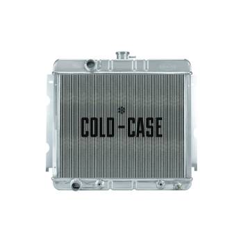Cold-Case Radiators - Cold-Case Polished Aluminum Radiator - 25.500 in W x 22.500 in H x 3 in D - Driver Side Inlet/Outlet - Mopar B/RB-Series/426 Hemi