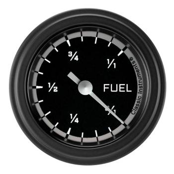 Classic Instruments - Classic Instruments AutoCross Fuel Level Gauge - Programmable ohm - Full Sweep - 2-1/8 in Diameter - Low Step Black Bezel - Black/Gray Face