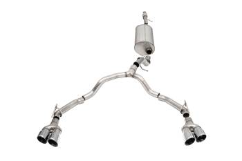 Corsa Performance - Corsa Sport Cat-Back Exhaust System - 3 in Diameter - Dual Rear Exit - Dual 4 in Polished Tips - Stainless - GM LS-Series - GM Fullsize SUV 2021-22