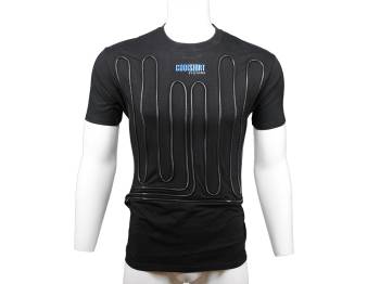Cool Shirt - Cool Shirt CoolShirt Cooling Shirt - Kink Free Water Tubing - Short Sleeve - Left Exit - Black - Medium