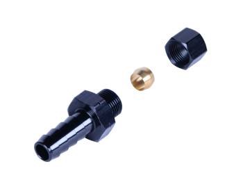 Derale Performance - Derale Straight 5/16 in Compression Fitting to 3/8 in Hose Barb Adapter - Black