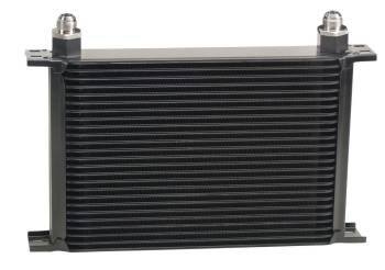 Derale Performance - Derale Oil Cooler - 13 x 9.313 x 2 in - Plate Type - 10 AN Female O-Ring Inlet/Outlet - 8 AN Male Fittings - Black