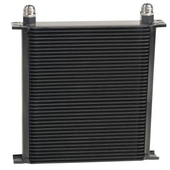 Derale Performance - Derale Series 10000 Oil Cooler - 13 x 13.875 x 2 in - Plate Type - 10 AN Female O-Ring Inlet/Outlet - 12 AN Male Adapters - Black