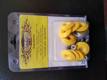Dominator Racing Products - Dominator Flat Head Countersunk Bolt Kit - Yellow (Set of 10)