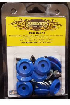 Dominator Racing Products - Dominator Hex Head Countersunk Bolt Kit - Blue (Set of 10)