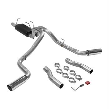 Flowmaster - Flowmaster Force II Cat-Back Exhaust System - 3 in Diameter - Dual Size Exit - 4 in Polished Tips - Stainless - 250/350 - Ford Fullsize Truck 2017-21