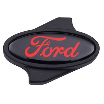 Ford Racing - Ford Racing Ford Oval Air Cleaner Nut - 1/4-20 in Thread - Ford Logo - Black Crinkle