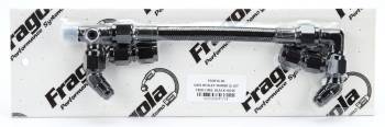 Fragola Performance Systems - Fragola Carburetor Fuel Line - 6 AN Single Male Inlet - 6 AN in Dual Outlets - Black - Holley Sniper Quadrajet