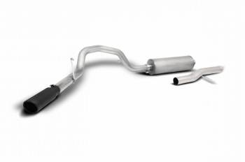 Gibson Performance Exhaust - Gibson Black Elite Cat-Back Exhaust System - 3 in Diameter - Single Side Exit - 4 in Black Tip - Stainless - GM Fullsize SUV 2021