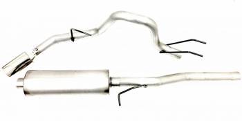 Gibson Performance Exhaust - Gibson Cat-Back Exhaust System - 3 in Diameter - Single Side Exit - 5 in Polished Tip - Stainless - Ford Fullsize Truck 2020-21 Crew Cab