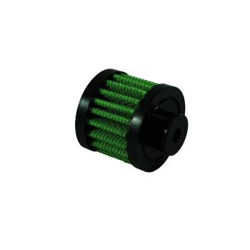 Green Filter - Green Filter Clamp-On Round Breather - 0.39 in OD Tube - Black