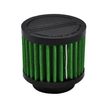 Green Filter - Green Filter Clamp-On Round Breather - 1.50 in OD Tube - Black