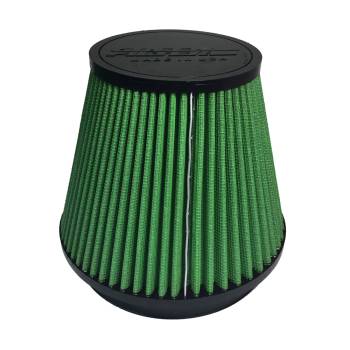 Green Filter - Green Filter Conical Air Filter Element - 7.5 in Diameter Base - 4.75 in Diameter Top - 6 in Tall - 6 in Flange - Green
