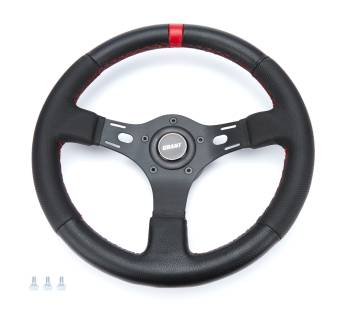 Grant Products - Grant Peformance Race Steering Wheel - 13 in Diameter - 1 in Dish - 3-Spoke - Black Leather Grip - Black