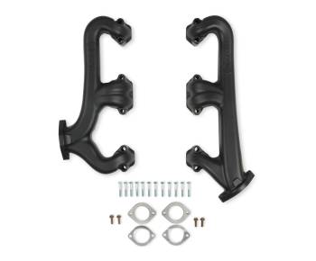 Hooker - Hooker Exhaust Manifold - 2.50 in Outlet - Raised D Port - Black Ceramic - Small Block Chevy (Pair)